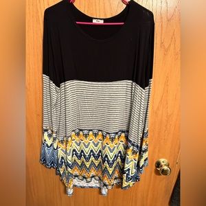 3 Block Tunic Top‎